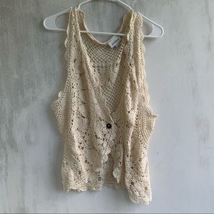 Plus size crochet vest